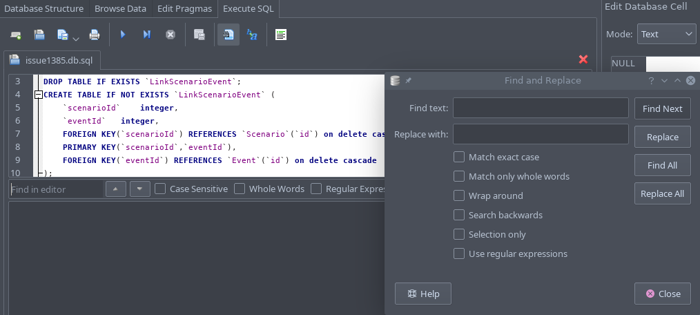 viewing sqlite database